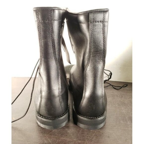 Vtg Addison Shoe Co Black Safety Work Boots Men's Sz 14R NWT Punk Grunge Police - Picture 10 of 12